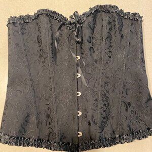 Women's Sexy Black Cosplay Goth  Fairy Lace up Back Bustier Corset Lingerie